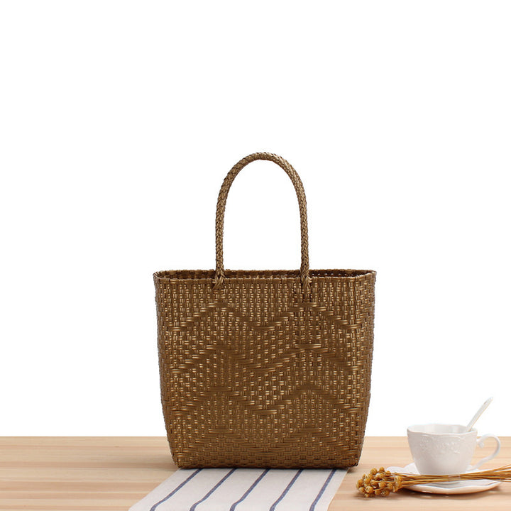 Practical tote bag with wave pattern Skanto