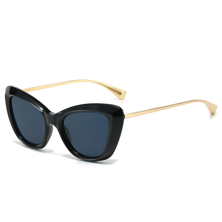 Dame Cat-Eye solbriller med elegant metallramme Skanto