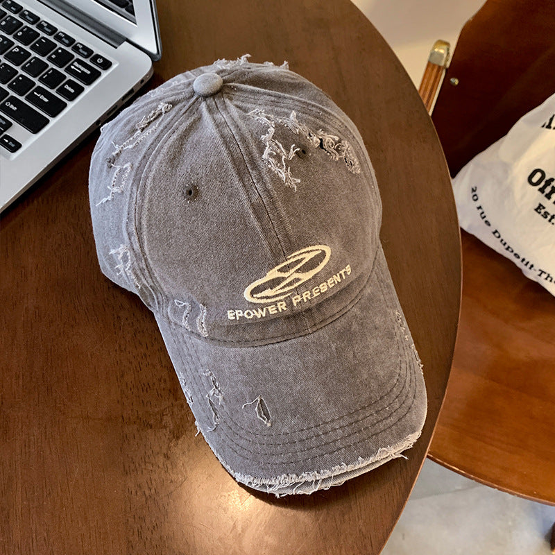 Herre Slitt Denim Baseball Caps Skanto 1784270624