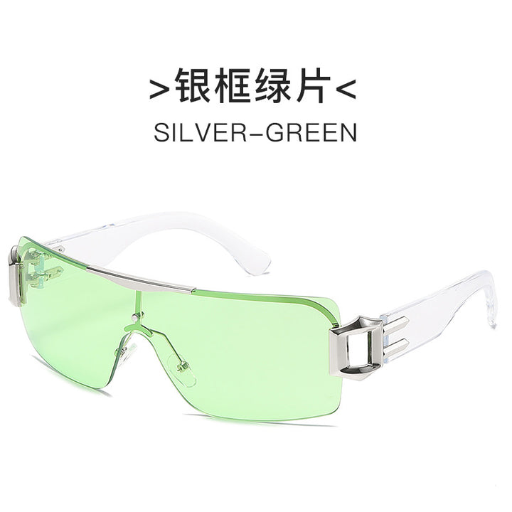 Damer futuristisk solbrille med elegant gjennomsiktig ramme Skanto