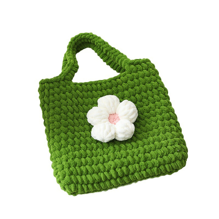Handmade cotton bag with floral appliqué Skanto