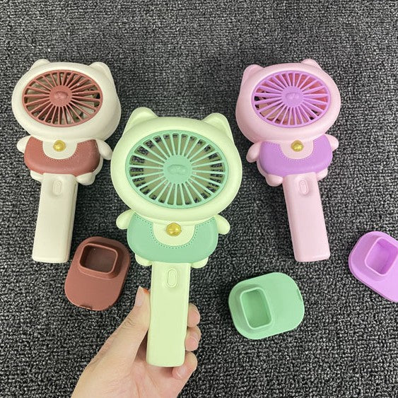 Unisex Bærbar Mini Håndvifte med søtt kattemotiv Skanto