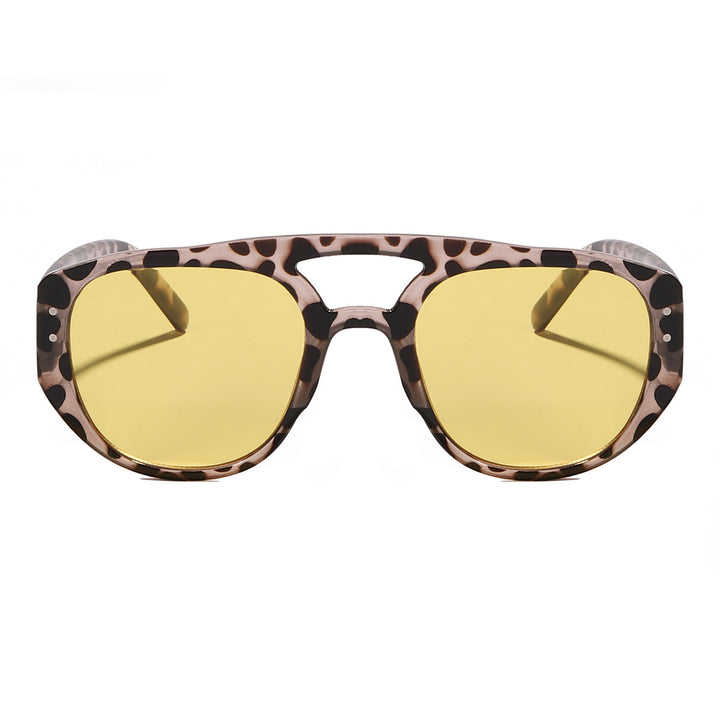 Dame oversized solbrille med moderne, strukturert ramme Skanto