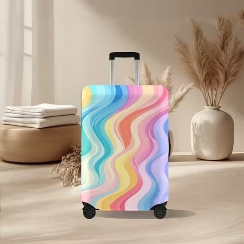 Unisex nan elastisk koffertrekk med vulkansk lava-marmordesign, elastisk beskyttelsestrekk for Trolley Skanto