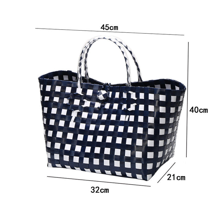 Stor kapasitet vevd handlebag Skanto
