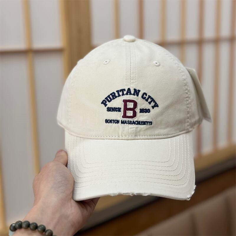 Kvinne Vintage Slitt Brodert Baseball Caps Skanto