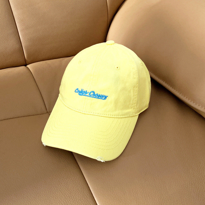Kvinne Casual Distressed Cotton Baseball Cap Skanto