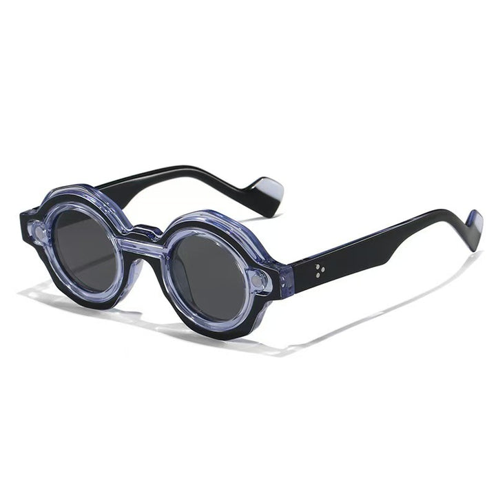 Damer moterik solbrille med unikt runddesign Skanto