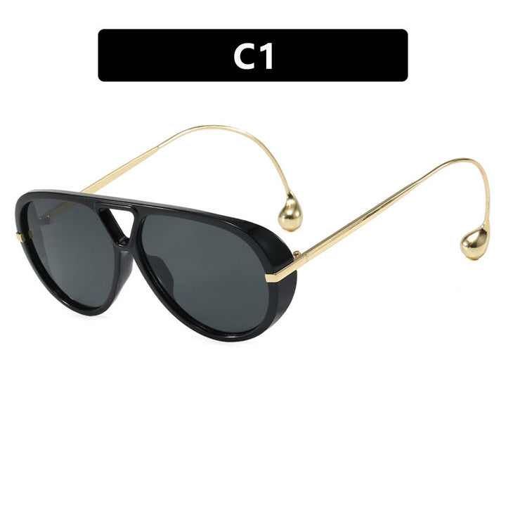 Women's Fashionable Pilot Sunglasses with Luxurious Metal Frame Skanto