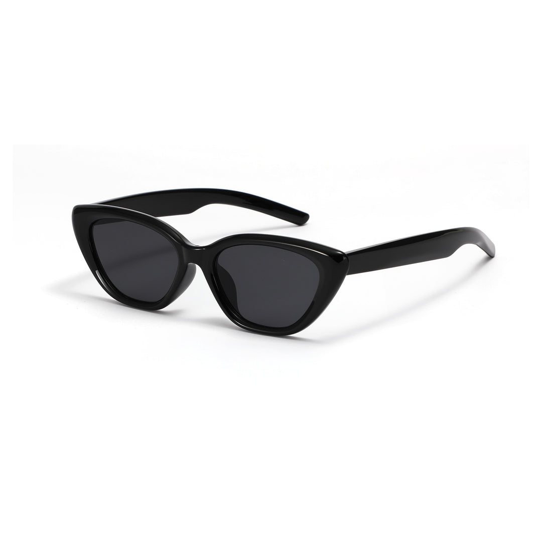 Dame Cat-Eye solbriller med gjennomsiktig design Skanto