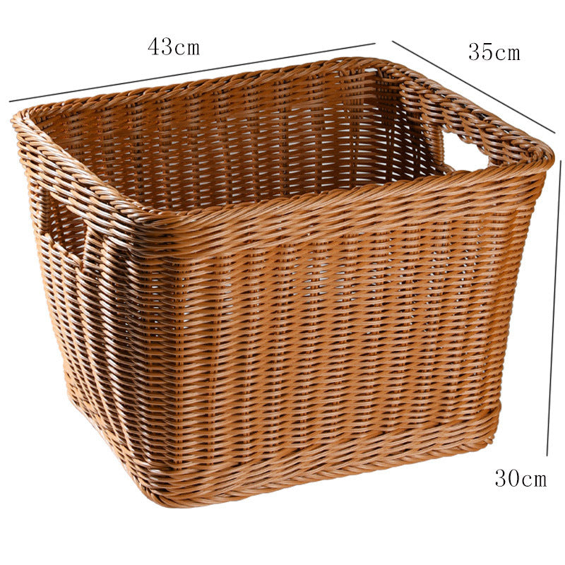 Premium Håndvevd Rattan Oppbevaringskurv Skanto
