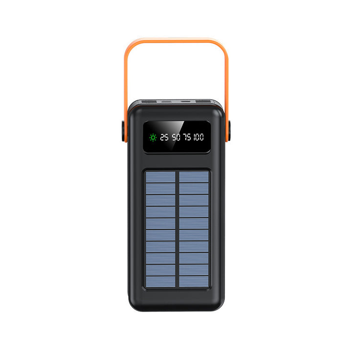 Multifunksjonell solpowerbank med integrerte ladekabler Skanto