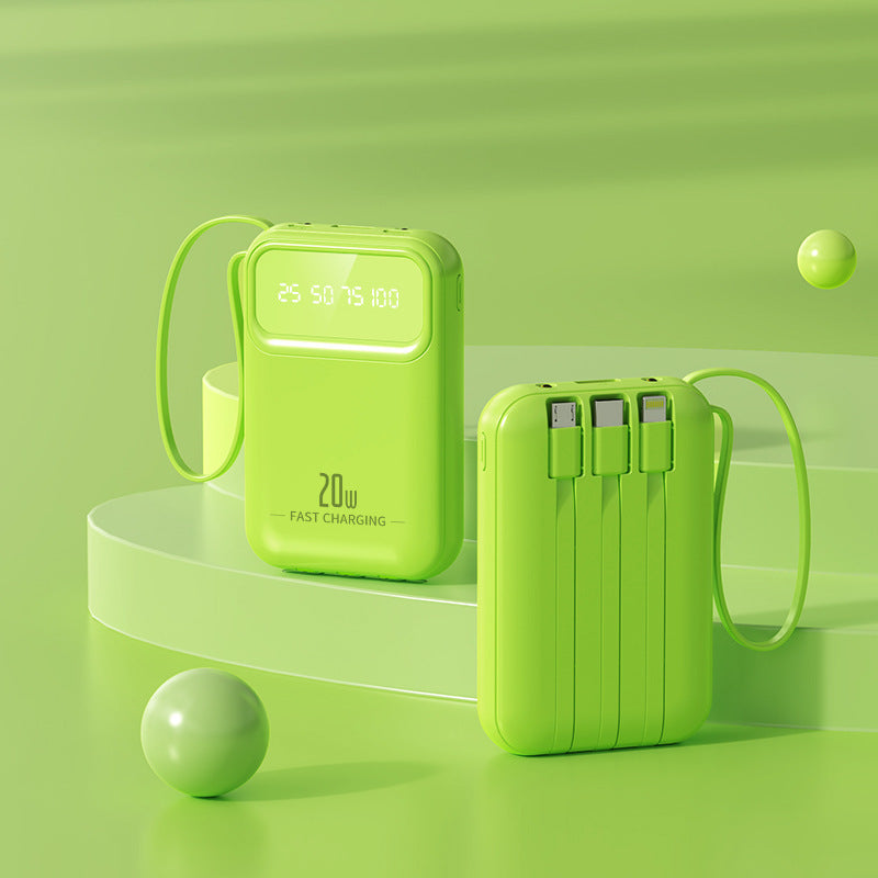 Kompakt powerbank med integrerte hurtigladeporter Skanto