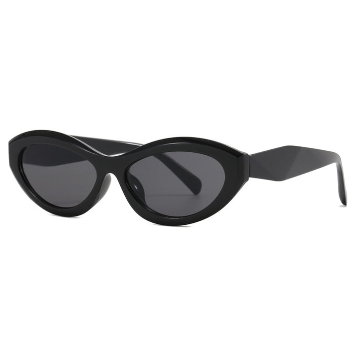 Dame cat-eye solbriller med bred ramme og UV-beskyttelse Skanto