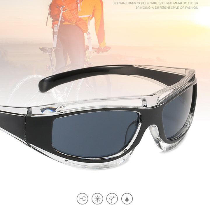 Dame sporty solbriller med aerodynamisk design og polariserte glass Skanto
