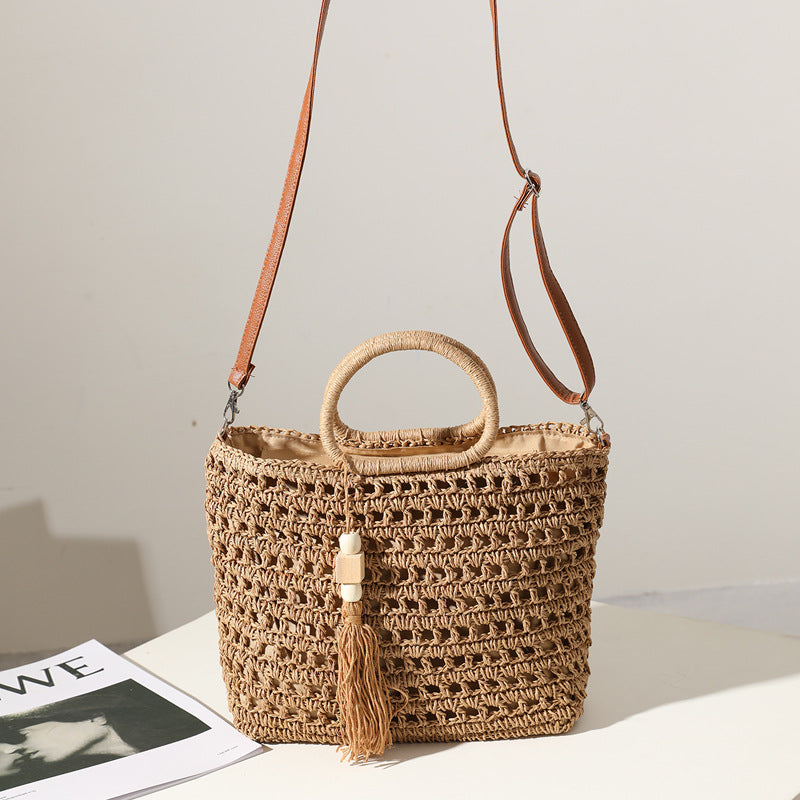 Crocheted natural material handbag Skanto