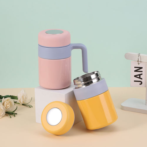 Damer Isoleringsbecher med ergonomisk håndtak og lekkasjesikker lokk Skanto