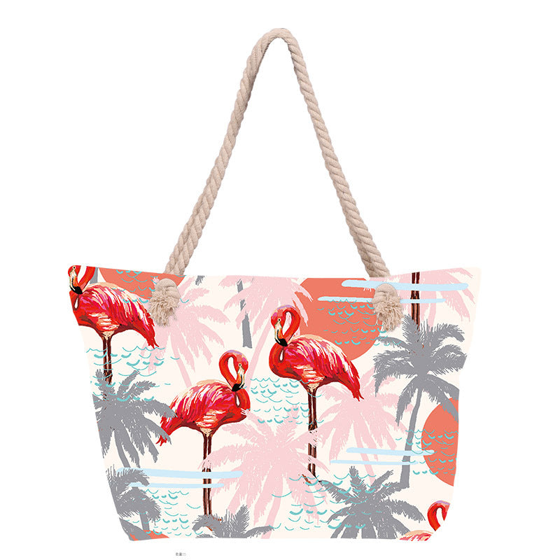 Strandveske med blomsterdesign Skanto