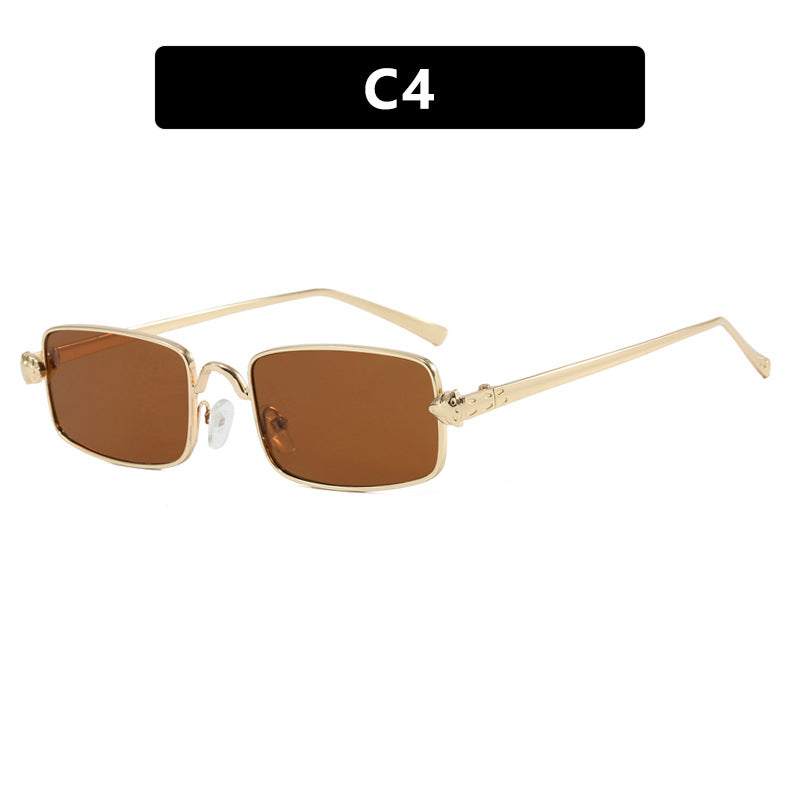 Women's elegant square sunglasses with luxury metal frame and UV protection Skanto