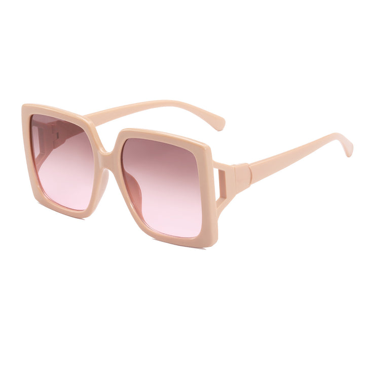 Dame modische oversized solbrille med gradient-innfatninger Skanto