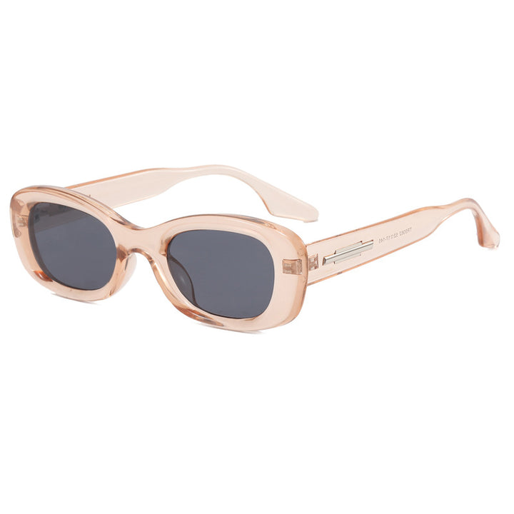 Dame trendy retro-solbriller med bred ramme Skanto