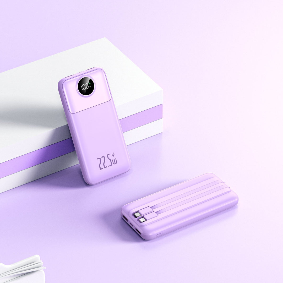 Powerbank med ekstremt rask ladeteknologi og LED-display Skanto