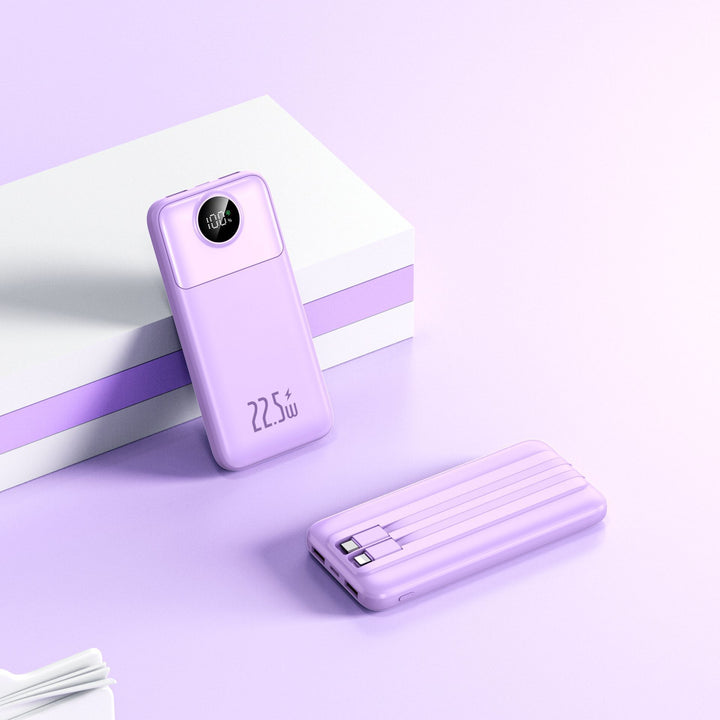 Powerbank med ekstremt rask ladeteknologi og LED-display Skanto