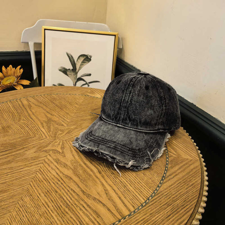 Herre Slitt Denim Baseball Cap Skanto 1784270742
