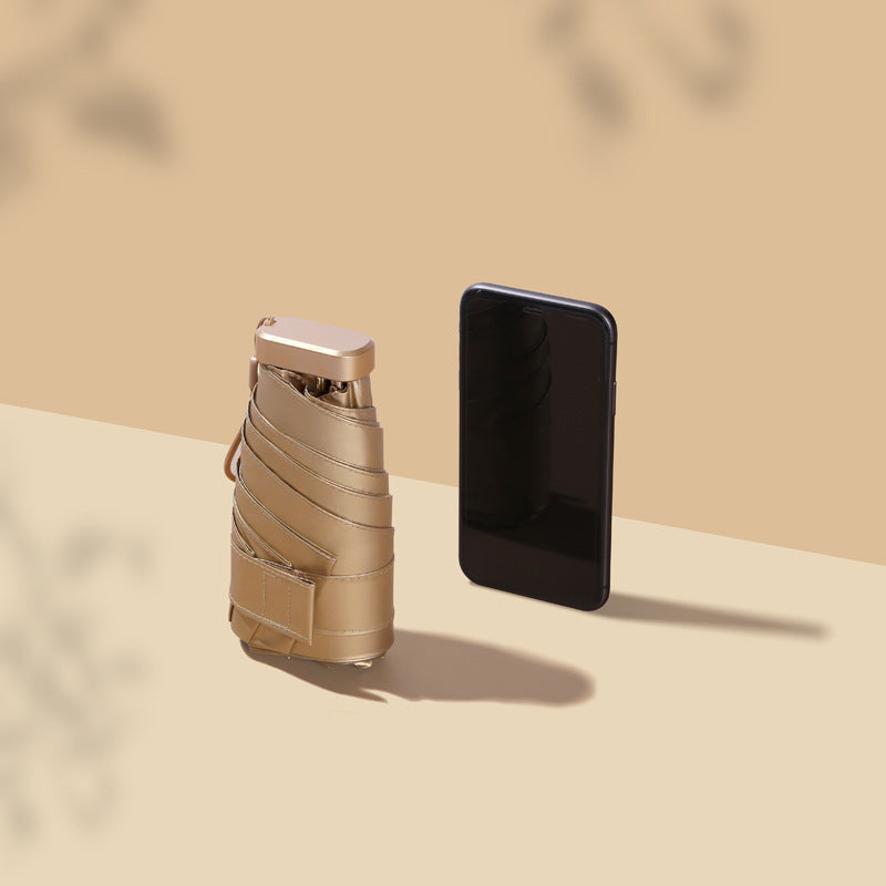Damer praktisk og elegant sammenleggbart paraply med integrert drikkeflaske Skanto