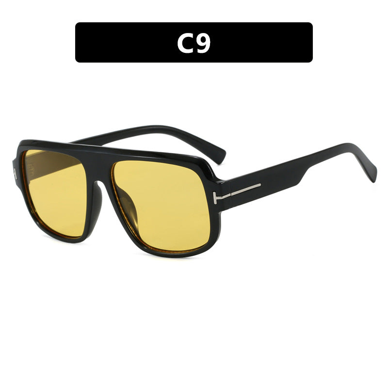 Women's fashionable square sunglasses with trendy tortoise pattern Skanto