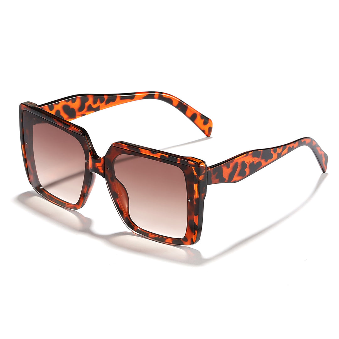 Dame oversized solbrille i trendy kvadratdesign Skanto