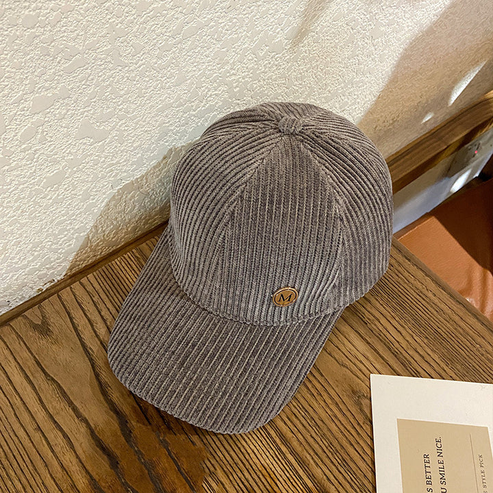 Kvinne Textured Corduroy Baseball Cap Skanto