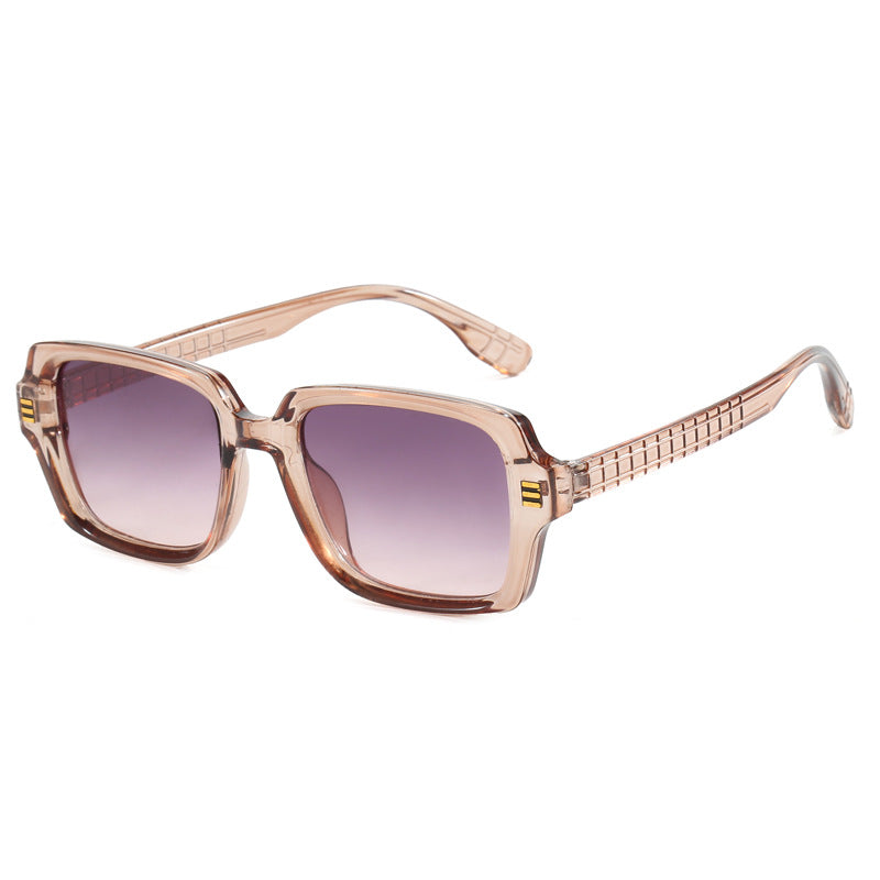 Dame trendy firkantet solbrille med strukturert ramme Skanto