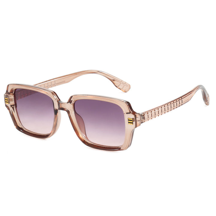 Dame trendy firkantet solbrille med strukturert ramme Skanto