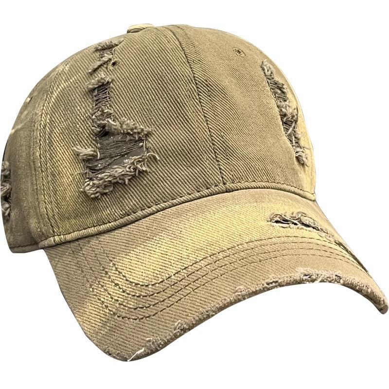 Kvinne's Slitt Svart Denim Baseball Caps Skanto