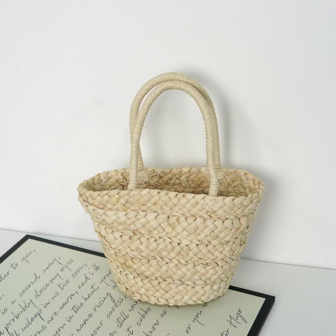 Naturlig bast crossover bag Skanto