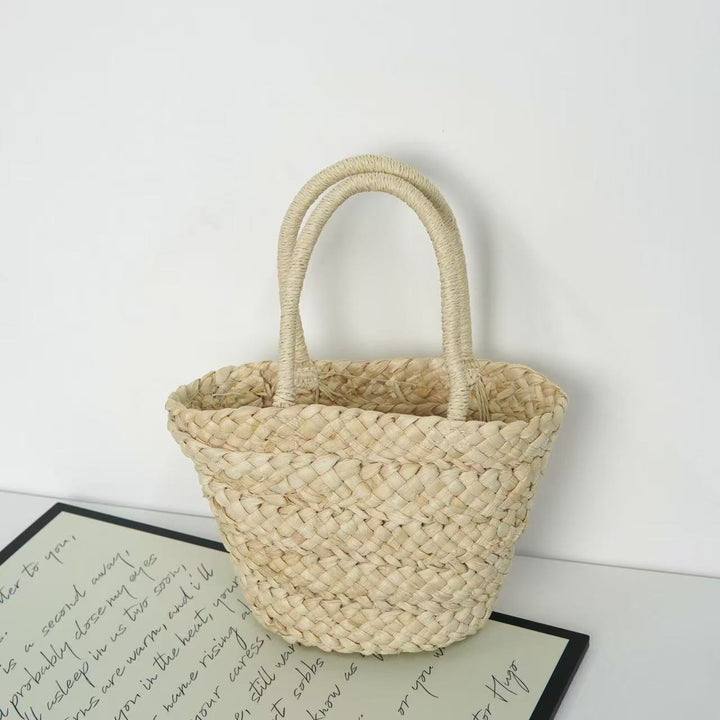 Naturlig bast crossover bag Skanto