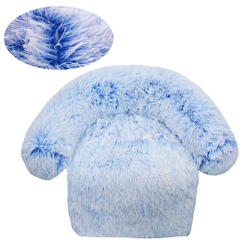 Fluffy Rund Sofa Hundeseng