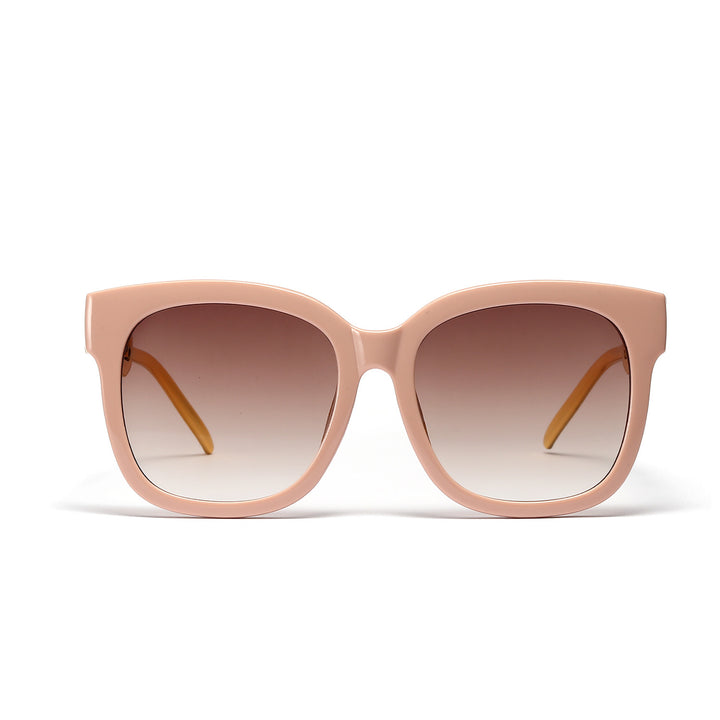 Dame moteriktig oversized solbrille med luksuriøs kjedeinnramming Skanto