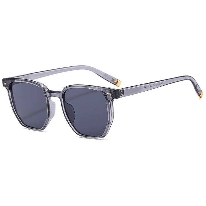 Dame moteriktig transparent solbrille i elegant hexagon-design Skanto