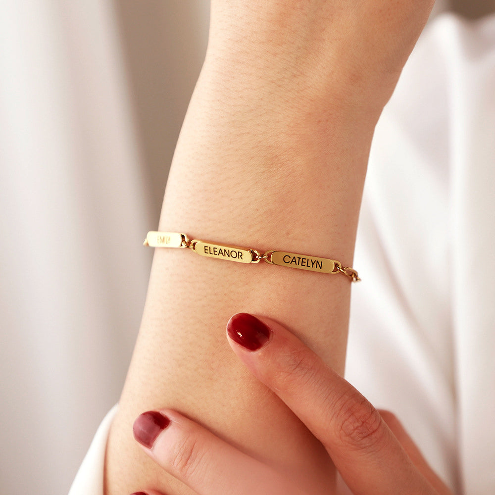 Skanto | Personlig familie-navn papirklips armbånd