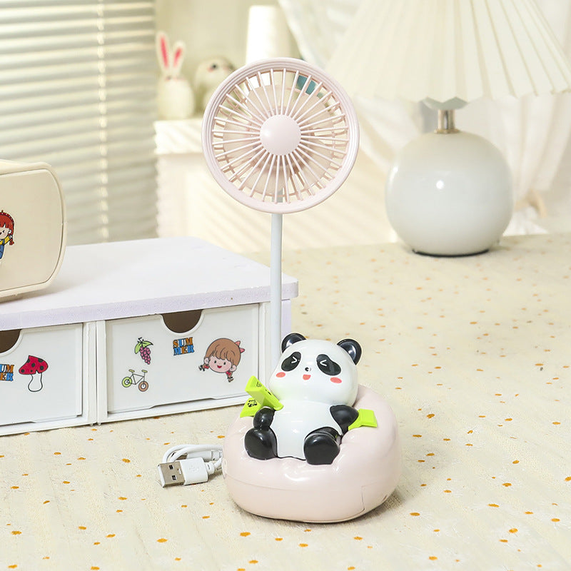 Dame Portable Mini Vifte i Søtt Panda Design Skanto