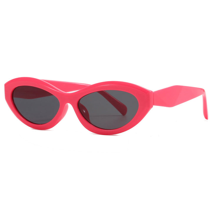 Dame cat-eye solbriller med bred ramme og UV-beskyttelse Skanto
