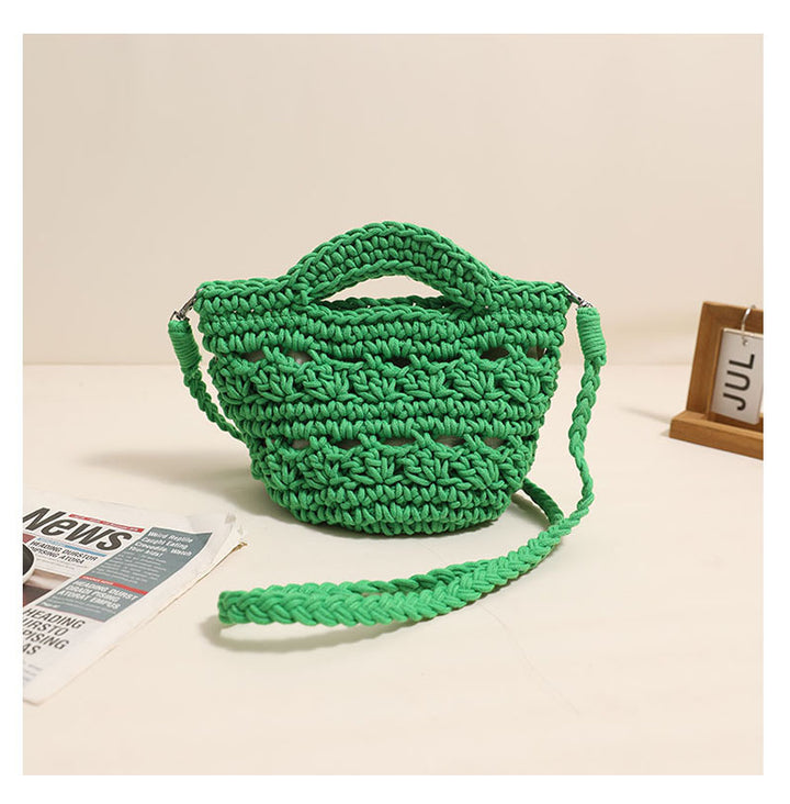 Playful macrame handbag with textured surface Skanto