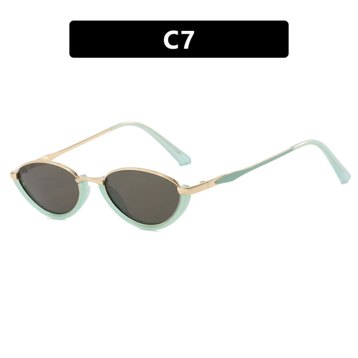 Women's Fashion Cat-Eye Sunglasses with Two-Tone Frame and UV Protection Skanto