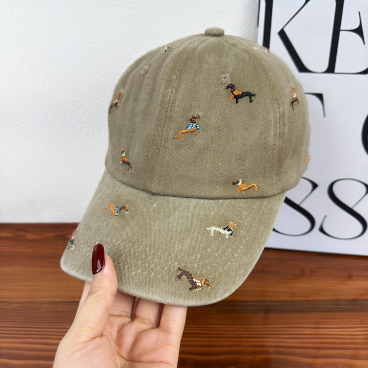 Unisex Brodert Hundetema Baseball Cap Skanto