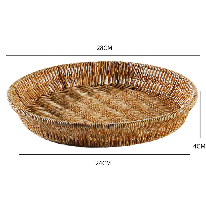 Unisex Rundkurv fra håndvevet Rattan Skanto
