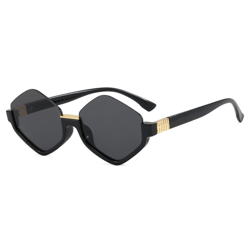 Women's fashionable sunglasses with trendy hexagonal frame and protective lenses Skanto
