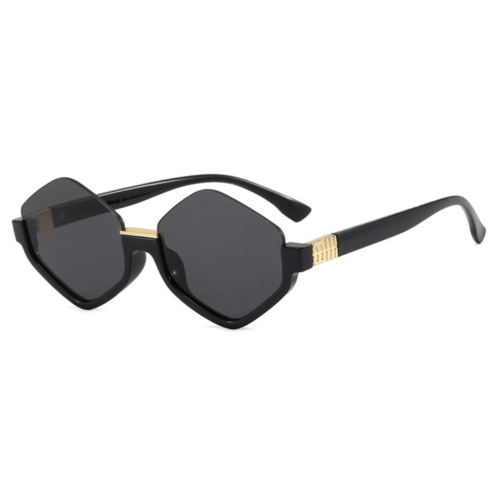 Women's fashionable sunglasses with trendy hexagonal frame and protective lenses Skanto