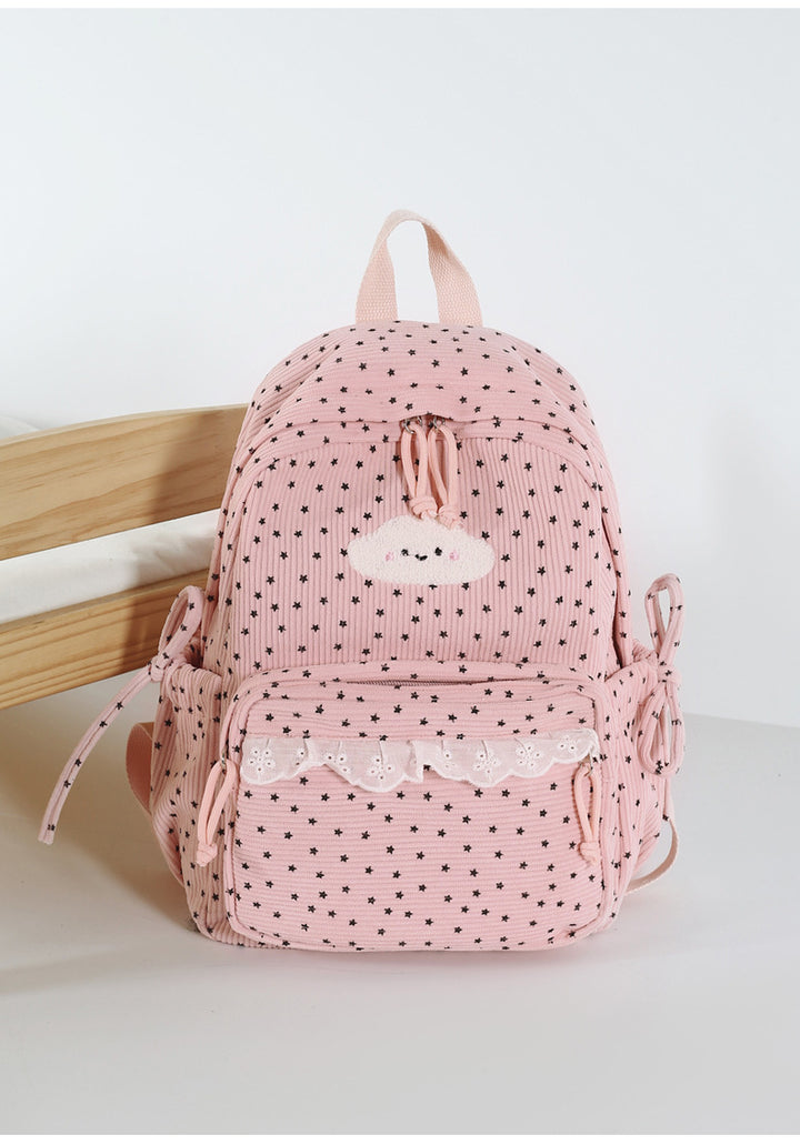 Hjerteknips Star-Print Mini Skole Ryggsekk